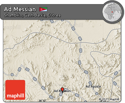 Shaded Relief Map of Ad Messian