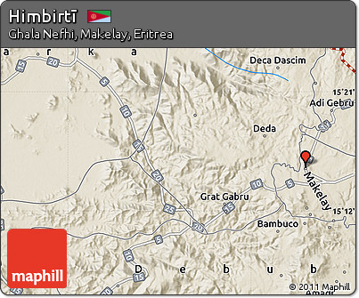 Shaded Relief Map of Himbirtī