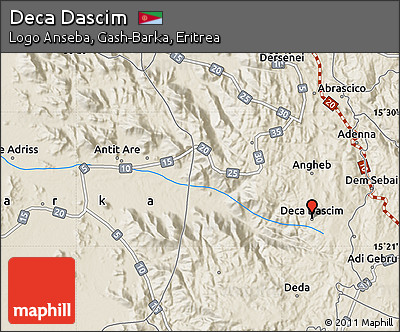 Shaded Relief Map of Deca Dascim