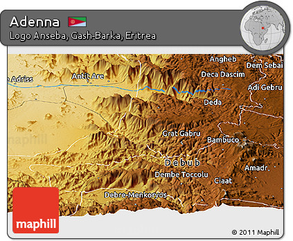 Physical Panoramic Map of Adenna