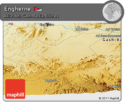 Physical Panoramic Map of Engherne