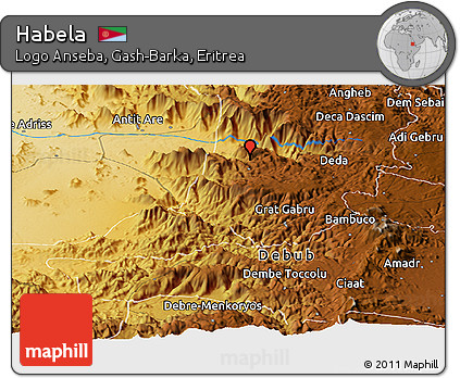 Physical Panoramic Map of Habela
