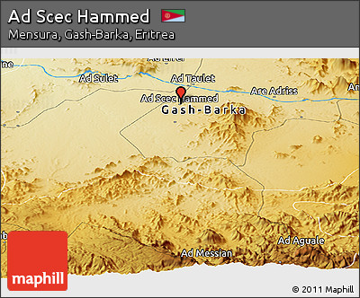 Physical Panoramic Map of Ad Scec Hammed