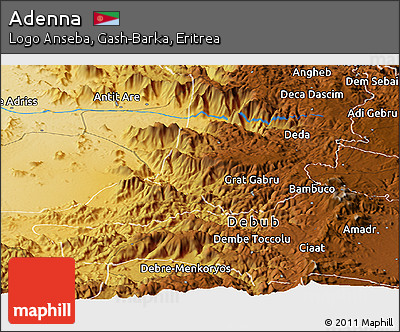 Physical Panoramic Map of Adenna