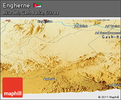 Physical Panoramic Map of Engherne