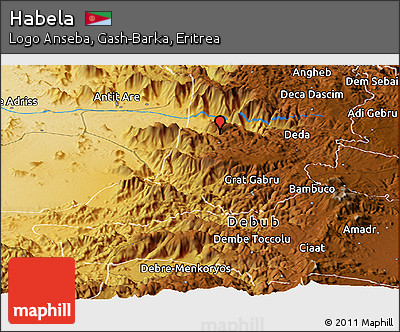 Physical Panoramic Map of Habela