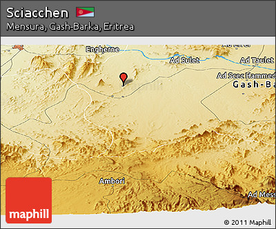 Physical Panoramic Map of Sciacchen
