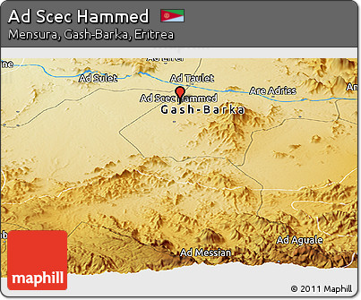 Physical Panoramic Map of Ad Scec Hammed