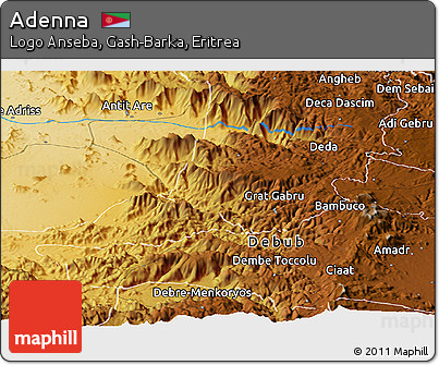 Physical Panoramic Map of Adenna