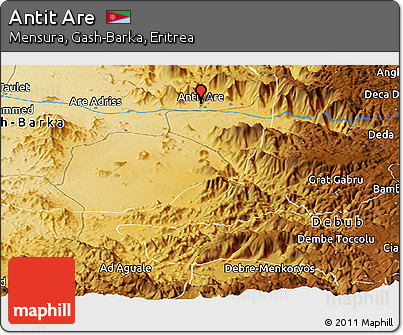 Physical Panoramic Map of Antit Are