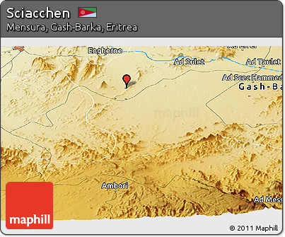 Physical Panoramic Map of Sciacchen