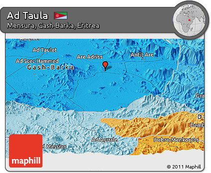 Political Panoramic Map of Ad Taula
