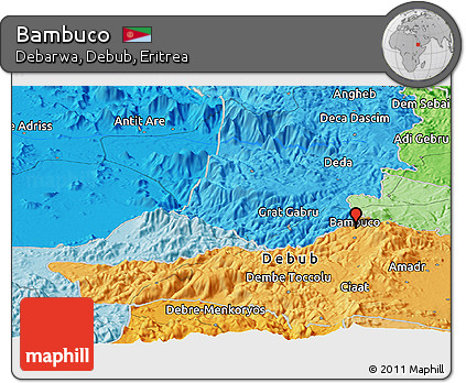 Political Panoramic Map of Bambuco