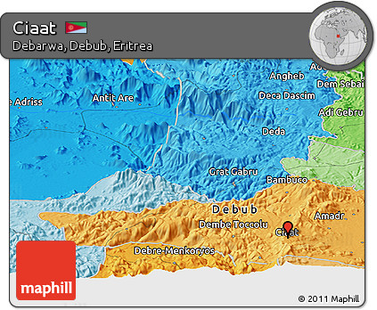Political Panoramic Map of Ciaat