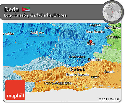 Political Panoramic Map of Deda