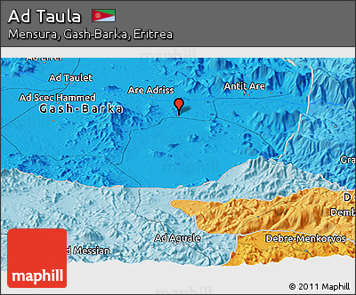 Political Panoramic Map of Ad Taula