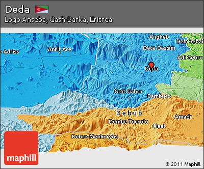 Political Panoramic Map of Deda