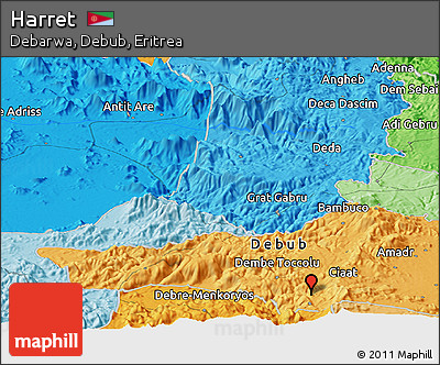 Political Panoramic Map of Harret