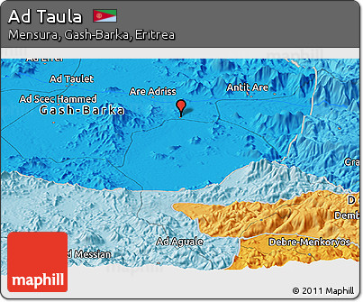 Political Panoramic Map of Ad Taula