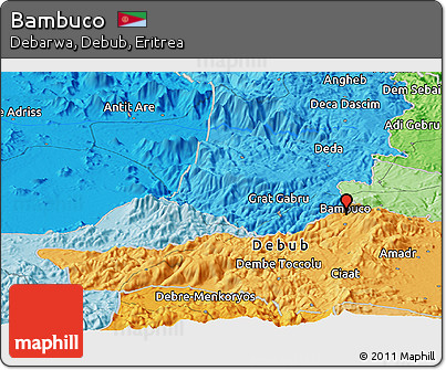 Political Panoramic Map of Bambuco