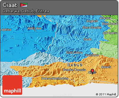 Political Panoramic Map of Ciaat