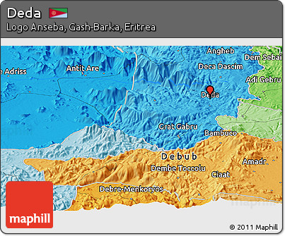 Political Panoramic Map of Deda
