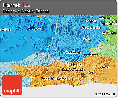 Political Panoramic Map of Harret