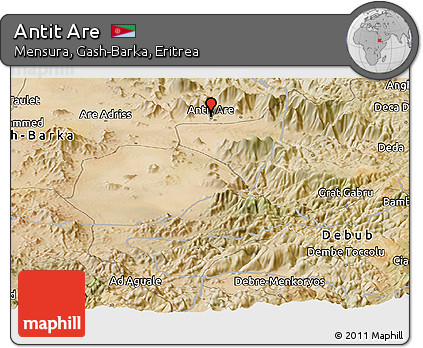 Satellite Panoramic Map of Antit Are