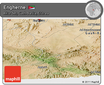 Satellite Panoramic Map of Engherne