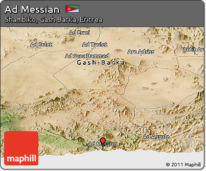 Satellite Panoramic Map of Ad Messian
