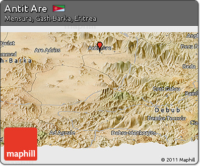 Satellite Panoramic Map of Antit Are