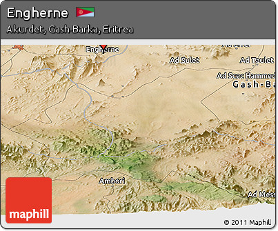 Satellite Panoramic Map of Engherne
