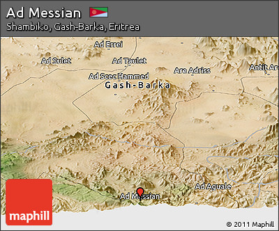 Satellite Panoramic Map of Ad Messian