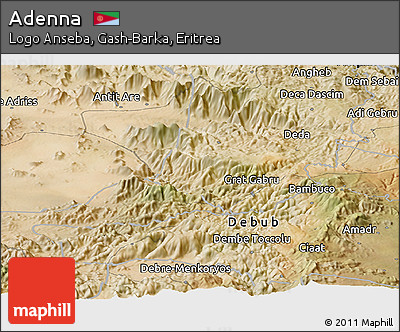 Satellite Panoramic Map of Adenna