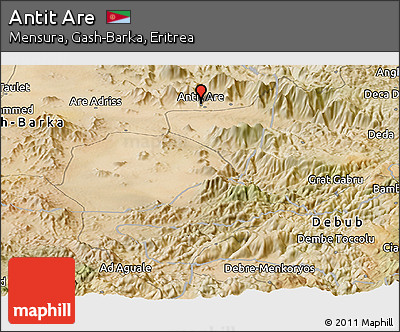 Satellite Panoramic Map of Antit Are