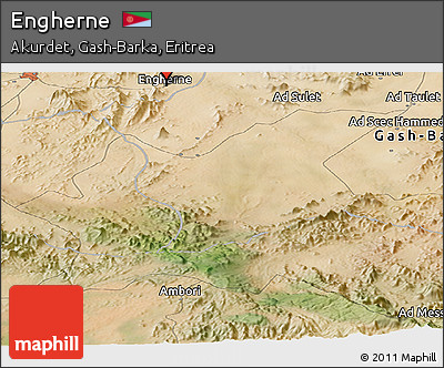 Satellite Panoramic Map of Engherne