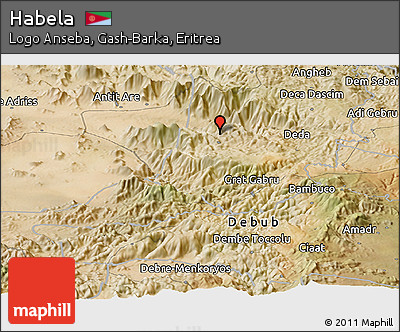 Satellite Panoramic Map of Habela