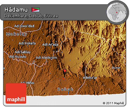 Physical 3D Map of Hādamu