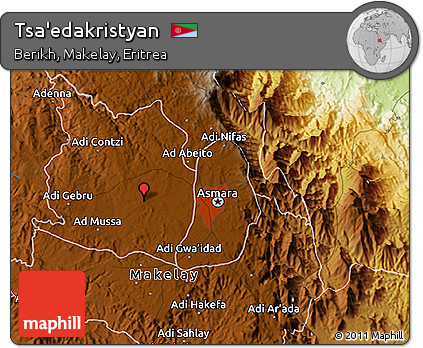Physical 3D Map of Tsa'edakristyan