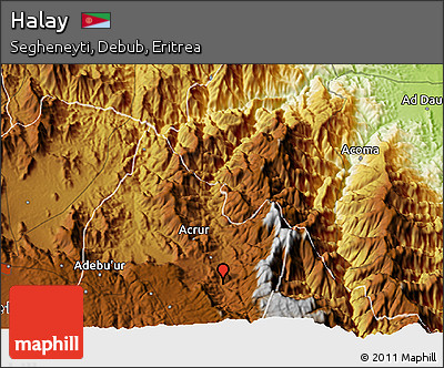 Physical 3D Map of Halay