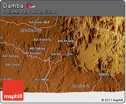 Physical 3D Map of Damba