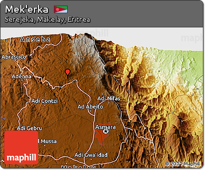 Physical 3D Map of Mek'erka