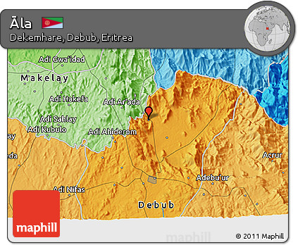 Political 3D Map of Āla