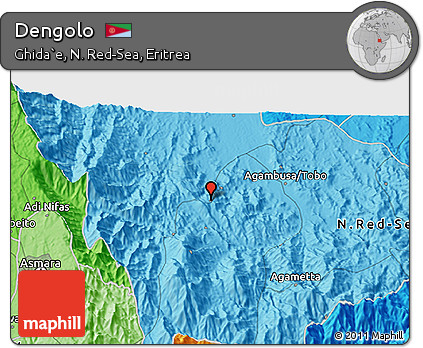 Political 3D Map of Dengolo