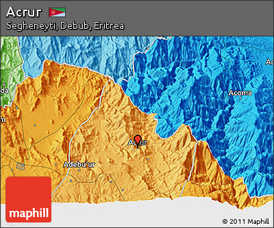 Political 3D Map of Acrur