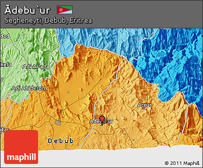 Political 3D Map of Ādebu`ur