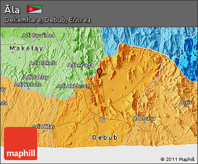 Political 3D Map of Āla