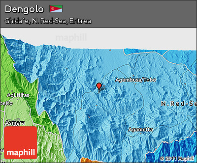 Political 3D Map of Dengolo
