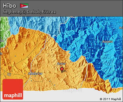 Political 3D Map of Hībo