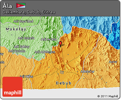 Political 3D Map of Āla